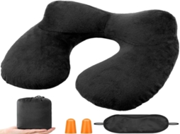 Lurelia Almofada Auricular, Veludo, Ergonómica, Lavável, Removível, Insuflável, Portátil, Compacta, Ajustável, 12v Carro