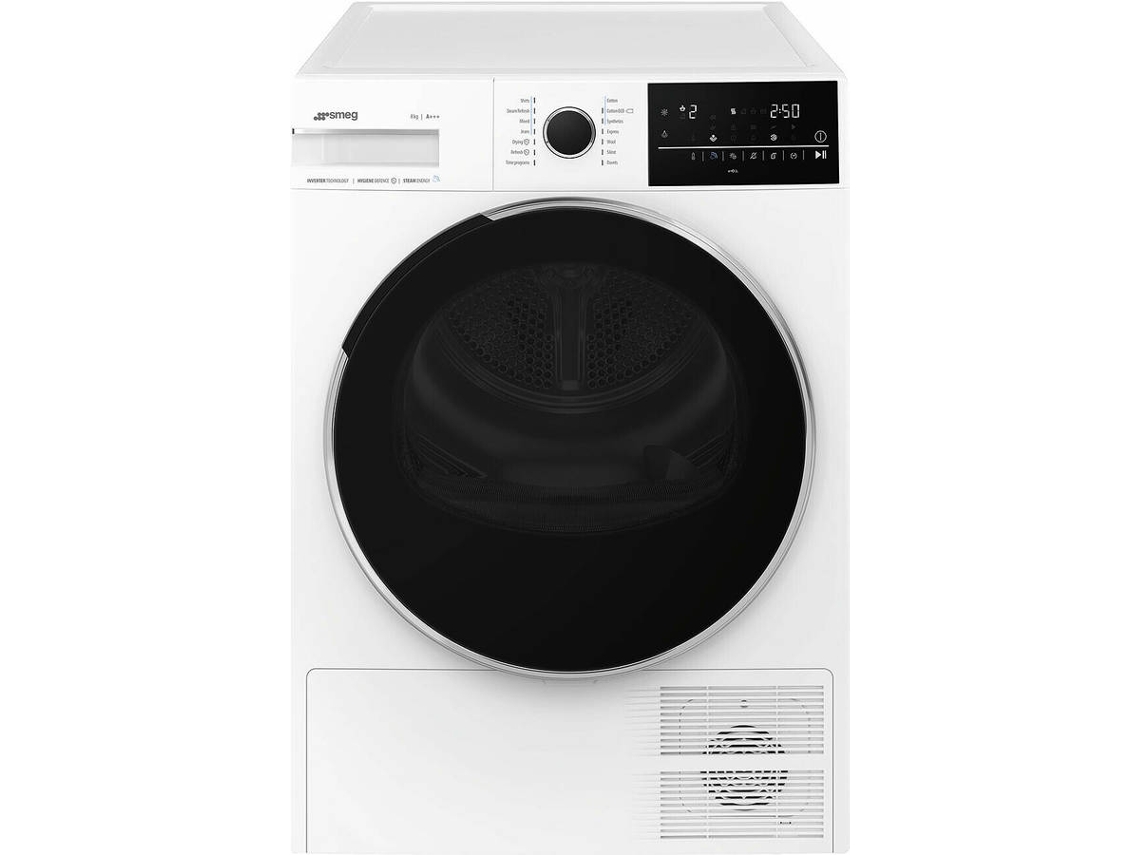 Máquina de Secar Roupa SMEG DNP83SLIN (8 kg - Bomba de Calor - Branco)