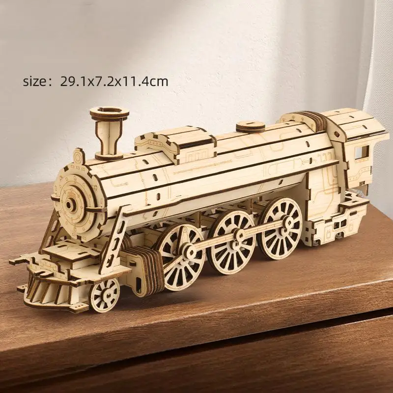 Kit de Modelo de Carro Mecânico Faça Você Mesmo, Quebra cabeça 3d de Madeira MDUG (estilo 6)