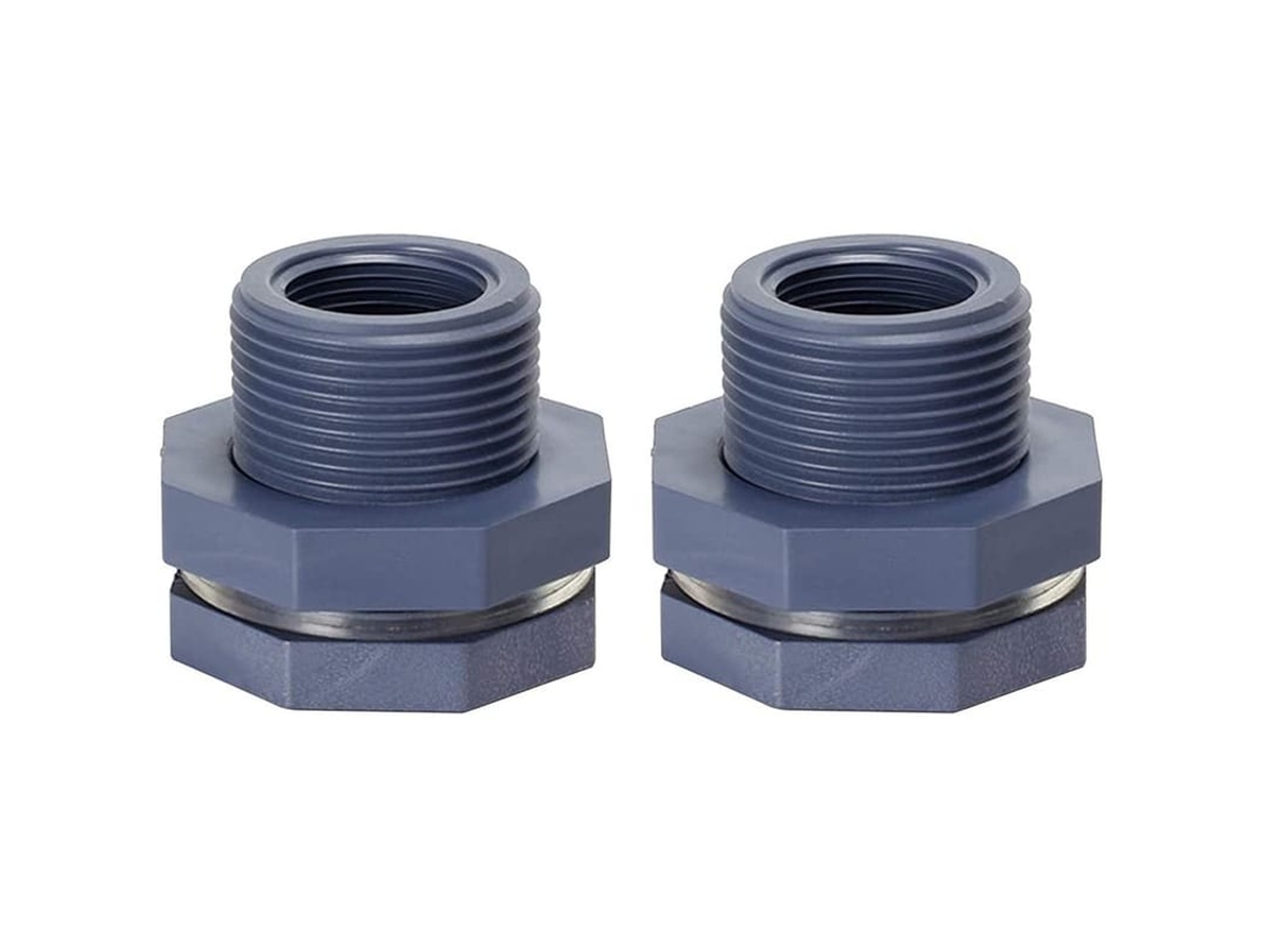 Conector De Tanque, Kit De Mangueira De Jardim Com 2 Acessórios De Parede Em Pvc De 3/4" Para Baldes De Chuva, Tanques Ou Aquários