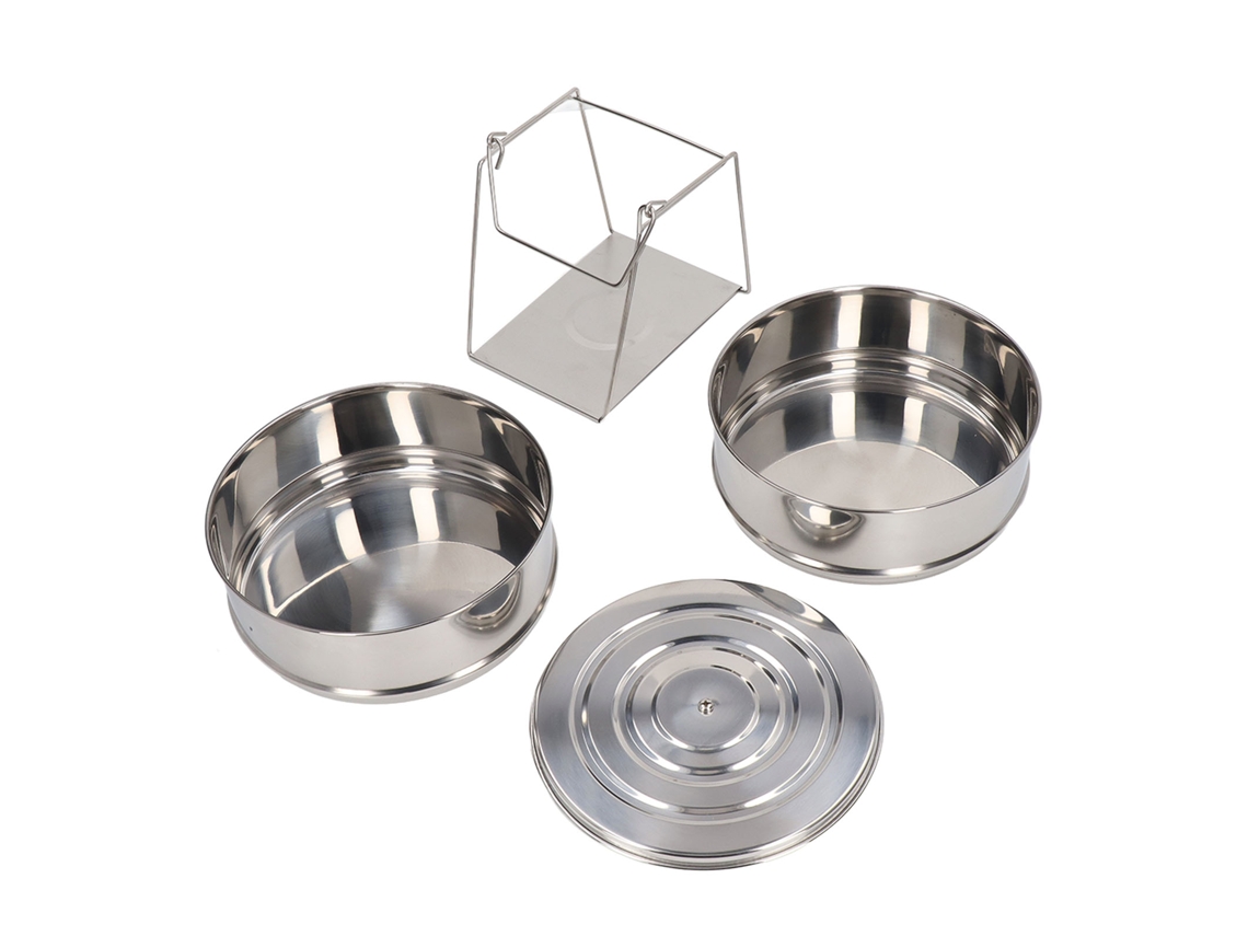 Panela de Vapor em Aço Inoxidável 304 2 Camadas com Tampa para Cozinha