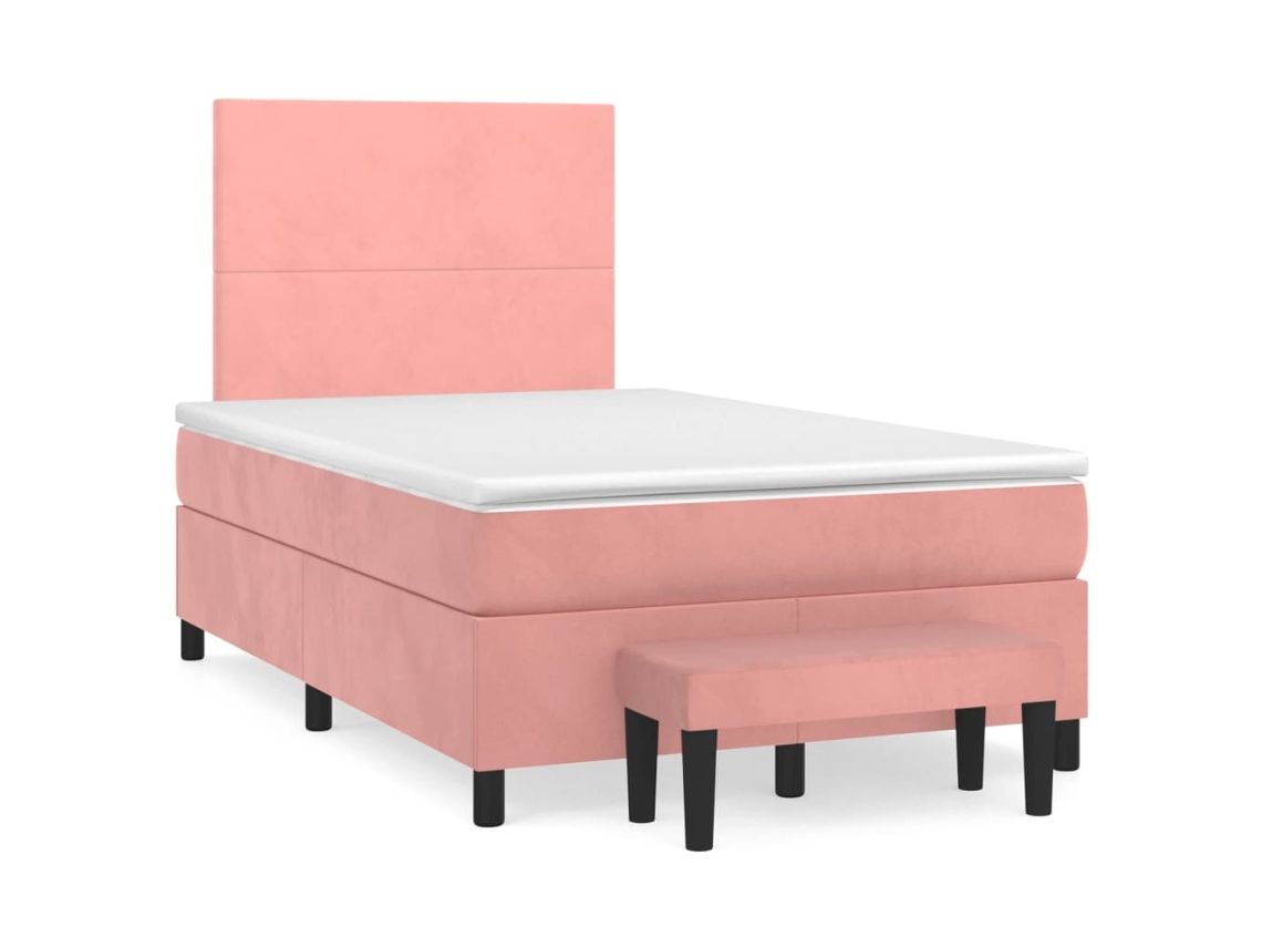 Box Spring Bed, Box Spring Beds Vidaxl Cor-de-rosa Veludo (120 X 200 Cm)