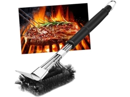 Escova de Limpeza para Grelha, com Raspador, Aço Inoxidável, 45 Cm AQUAFORGE