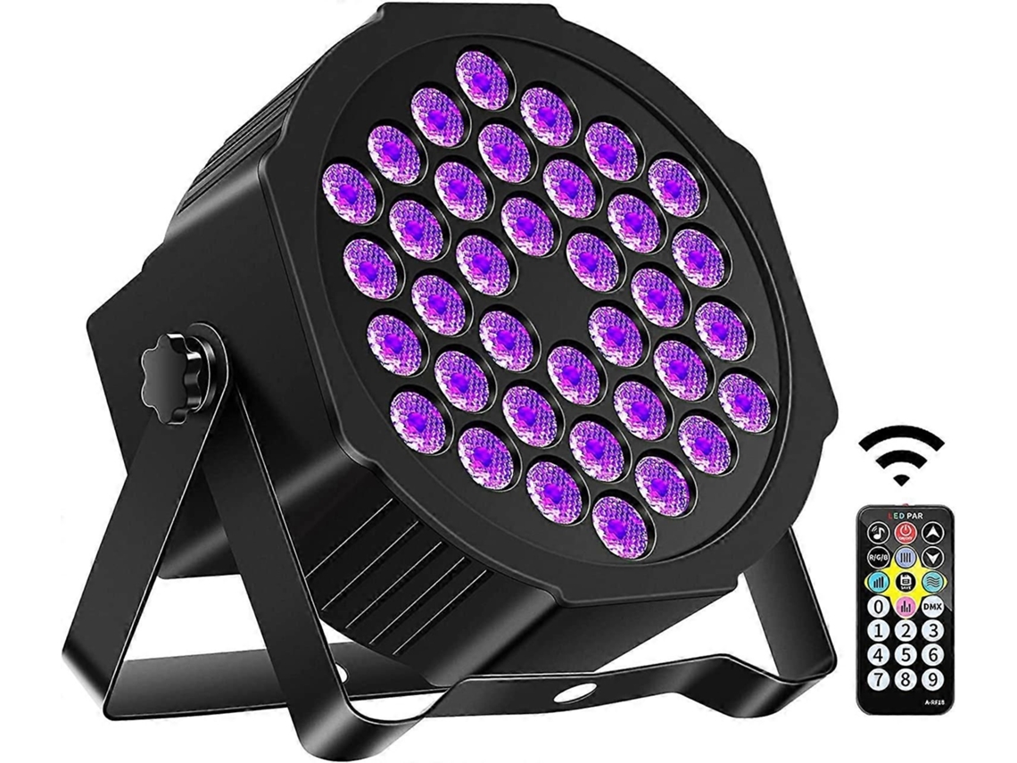 Projetor De Luz Negra Uv, 36 W, Com Ajuste Regulável, Para Efeitos Fluorescentes, Elysve