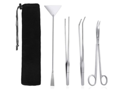 Kit De Ferramentas Para Aquário, 4 Em 1 Ferramentas De Limpeza, Tesouras De Aço Inoxidável, Pinças Para Plantas Aquáticas
