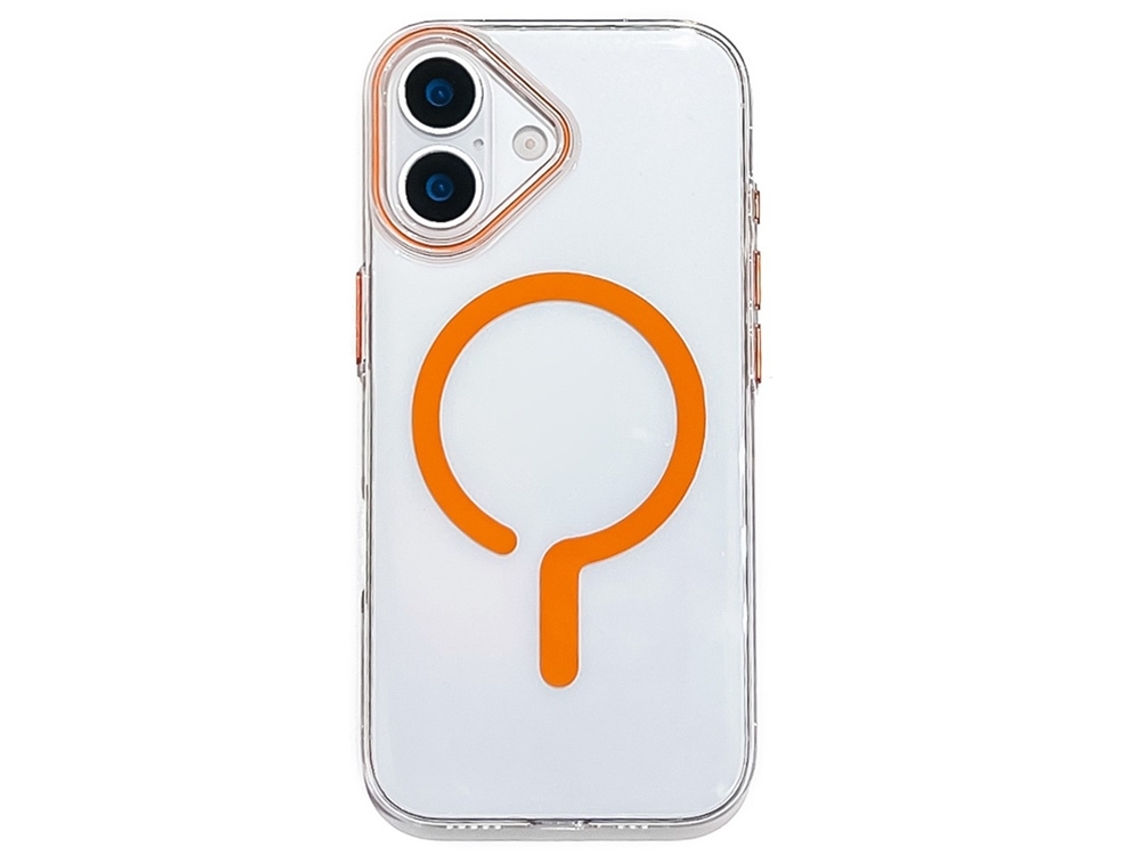Capa Para Iphone 17 Magsafe Em Tpu Pc - Laranja