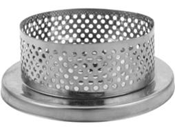 Filtro Industrial Inoomp em Aço Inoxidável para Bombas Submersíveis e de Jardim, Filtro para Piscinas Pequenas com Tela CHABERLU