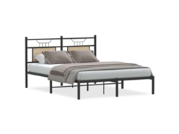 Bed Frame, Bed Frames Vidaxl Marrom Madeira Processada (140 X 190 Cm)