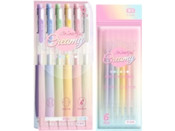 Canetas De Gel Coloridas Com Refis, 0,5 Mm, Retráteis, Ideais Para