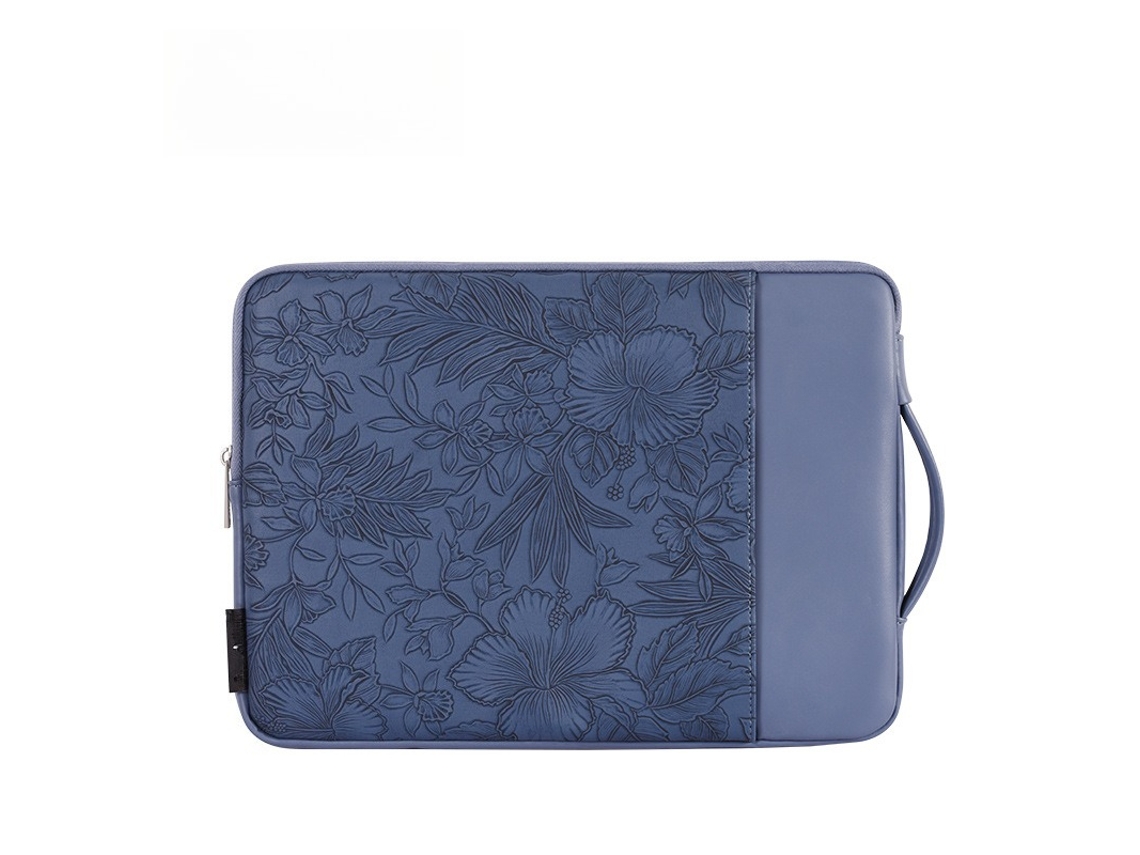 Bolsa Para Portátil Czhhmart Em Material Pu, Compatível Com Notebooks De 14 Polegadas Azul Profundo