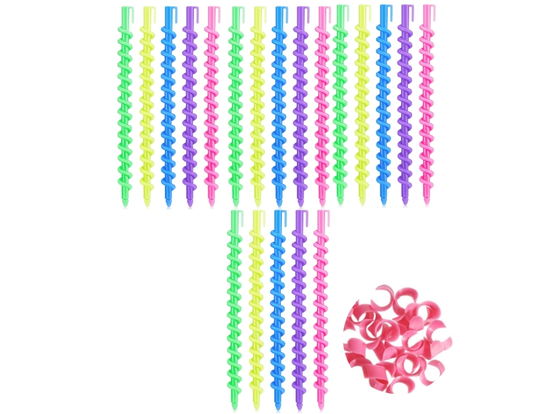 Modeladores De Cachos Sem Calor Com Bobinas Espirais, Permanente Em Espiral, Ondas Para Cabelo.-aquaforge