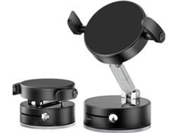 Suporte Universal Para Celular Com Ventosa Magnética E Braçadeira, Suporte Dobrável 360° Para Celular (preto)