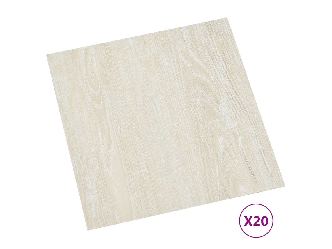 Pranchas de piso autoadesivo MAISON EXCLUSIVE 30,5x30,5 cm 20 pcs PVC creme