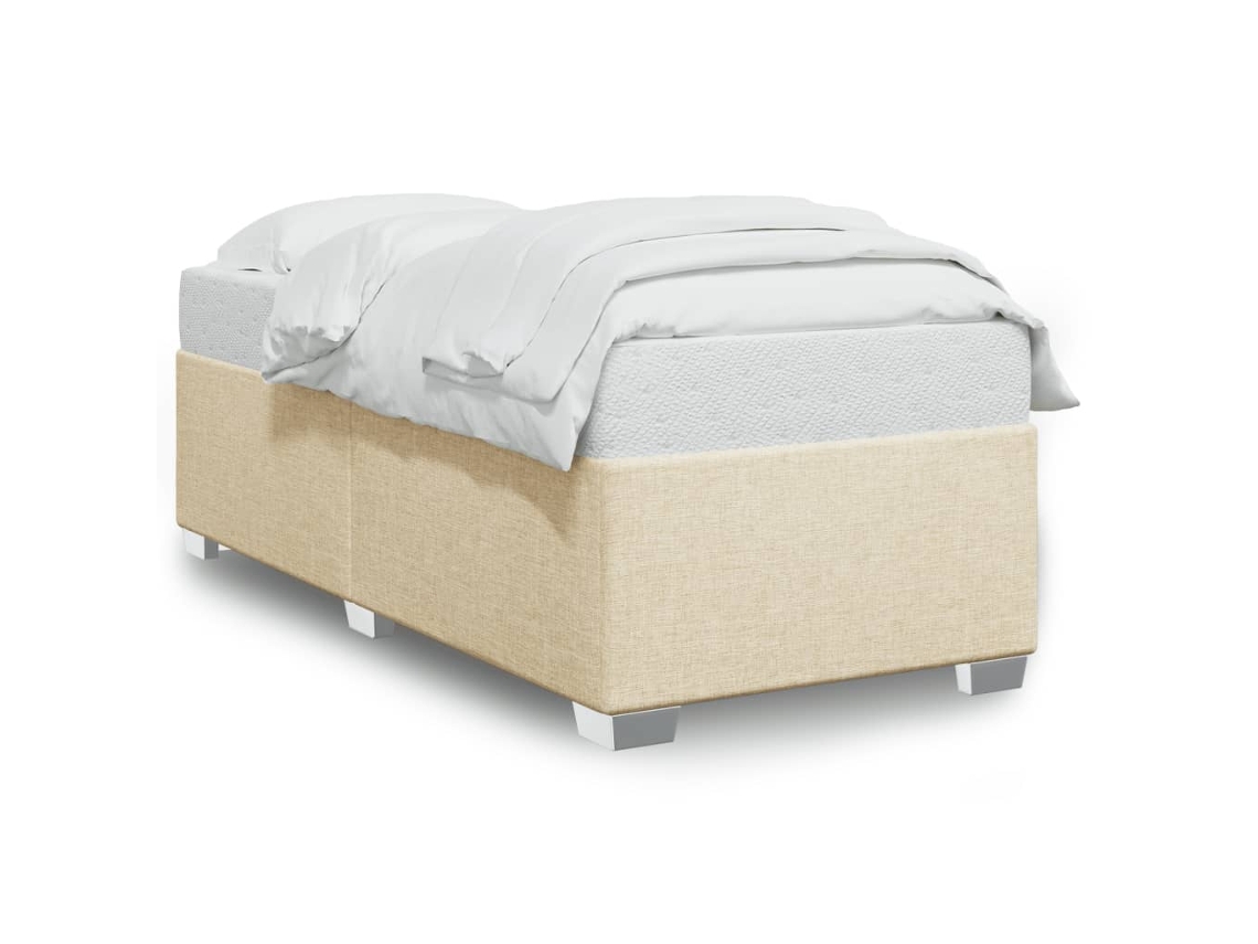 Estrutura de Cama Sem Colchão 80x200 Cm Creme MAISON EXCLUSIVE