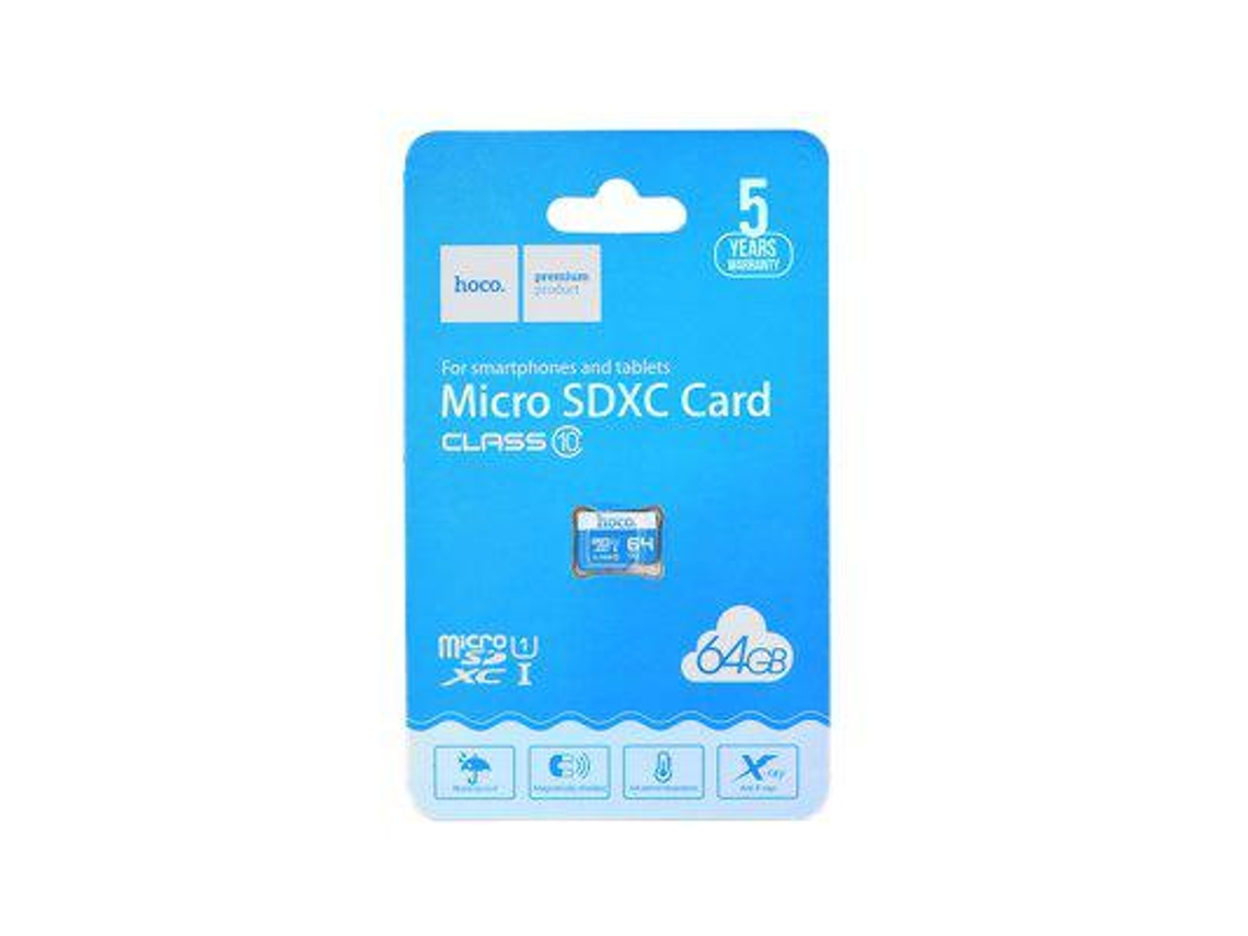Cartão De Memória Hoco Microsd Tf High Speed Memory 64Gb Class 10
