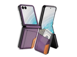 Capa De Couro Com Costura Rfid N.bekus P3 E Fecho Magnético Para Samsung Galaxy Z Flip7 5g