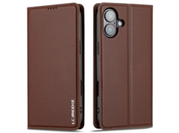 Lc.imeeke Capa Carteira Para Iphone 17 - Marrom
