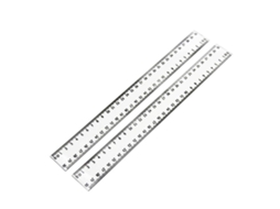 Baluue Conjunto De 2 Réguas Retas Transparentes Plástico 30cm Com Escala Dupla, Ferramenta Prática De Ensino Para