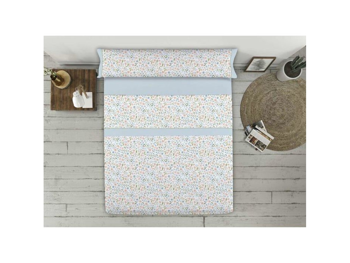 Conjunto de Lençóis TEJIDOS REINA Azul Casal