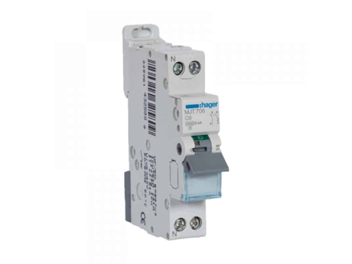 Disjuntor 1Pn 6A C 4.5/6Ka 1M Mjt706 HAGER