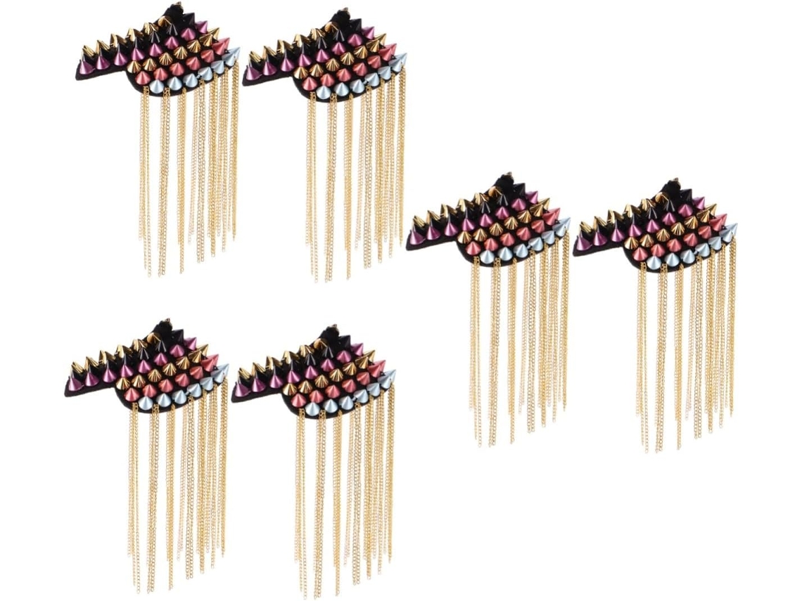 Ombreiras Isolantes, Acessórios De Moda Para Fantasias, Ombreiras Com Franjas E Borlas Em Liga Metálica