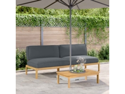 Vidaxl Conjunto De Sofás Com Almofada Liso Antracite 240 X 92 X 69 Cm