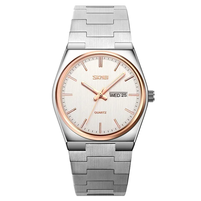 Relógio Digital MDUG com Pulseira de Aço Inoxidável, Casual, Simples