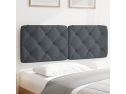 Vidaxl Almofadão De Cabeceira 137 Cm Veludo Cinzento-escuro