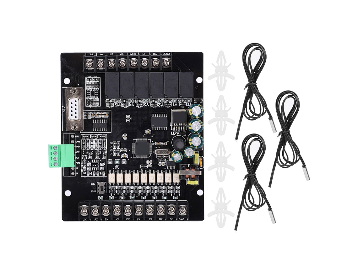 Plc Controlador Programável Módulo Placa de Controle Industrial com Sonda de Temperatura Fx1n14mr3n