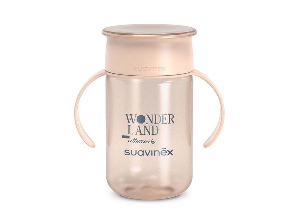 Suavinex, Wonderland, Caneca 360° 12 meses Wonderland Rosa 340 ml