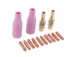Kit De Acessórios Para Pistola De Soldadura Mig 14 Peças: Escudo Cerâmico, Barra De Conexão E Ponta De Contato Para Plasma Torch 15ak