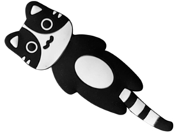 Gancho Magnético Gato Preto Em Pvc E Metal | 1 Peça