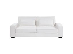 Sofá Cama Beliani Arole De Tela Blanco 231x94x88