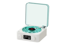 Kw03 Toca Discos Retrô De Vinil Rgb Sem Fio Bluetooth 5.0 Com Alto Falante Estéreo E Som Com Ruído Branco Verde Slowmoose