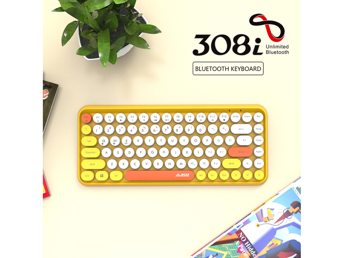 Teclado Bt LAXISCREED 84 Teclas Cinza