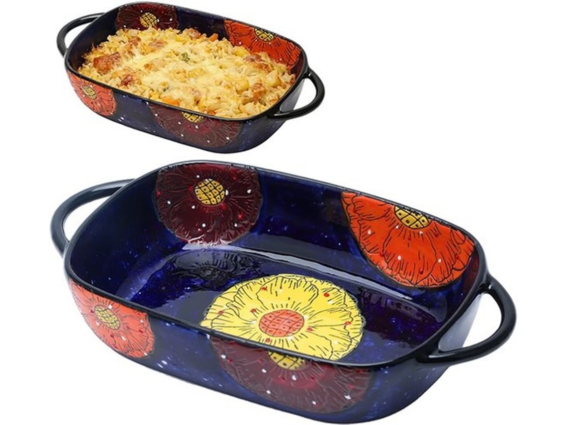 Prato - Prato De Forno 600 Ml - Cerâmico - Quadrado 19,5 X 13 Cm - Para Lasanha/pizza - Apropriado Para Forno/micro-ondas - Cerâmica Resistente Ao Cal