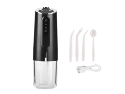 Irrigador Bucal Portátil 240ml 3 Modos Usb Recarregável Bateria 1200ma Ipx7 com Bicos