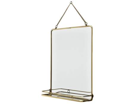 Espelho de latão dourado 41x52