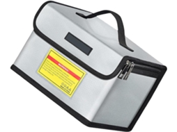Estojo Para Bateria À Prova De Fogo Com Acesso Porta Carregamento, Estojo Reforçado Com Zíper, Armazenamento Leve, Bolsa