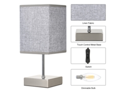 2026 lâmpada de Mesa de Noite Led com Controle Táctil e Regulável para Quarto, Sala e Hotel