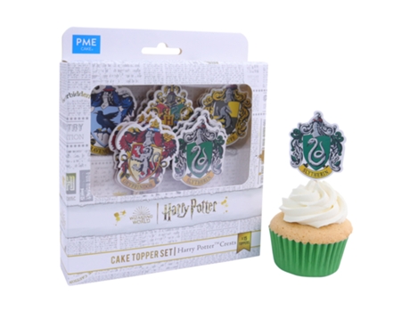Conjunto De Decoração Para Cupcakes Escudos Harry Potter Pme Cake (15)