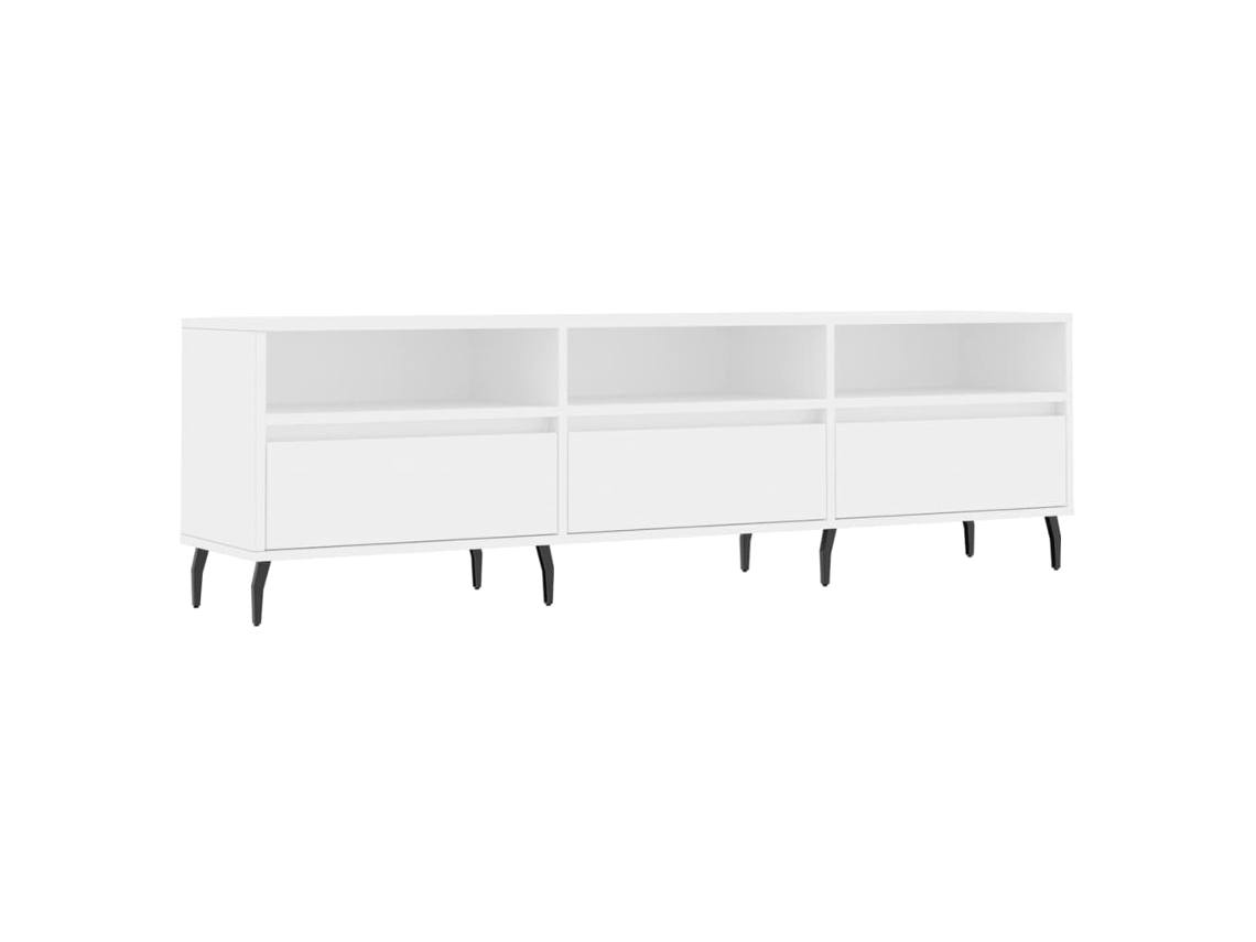 Móvel de Tv 150x30x44.5 cm Derivados de Madeira Branco MAISON EXCLUSIVE