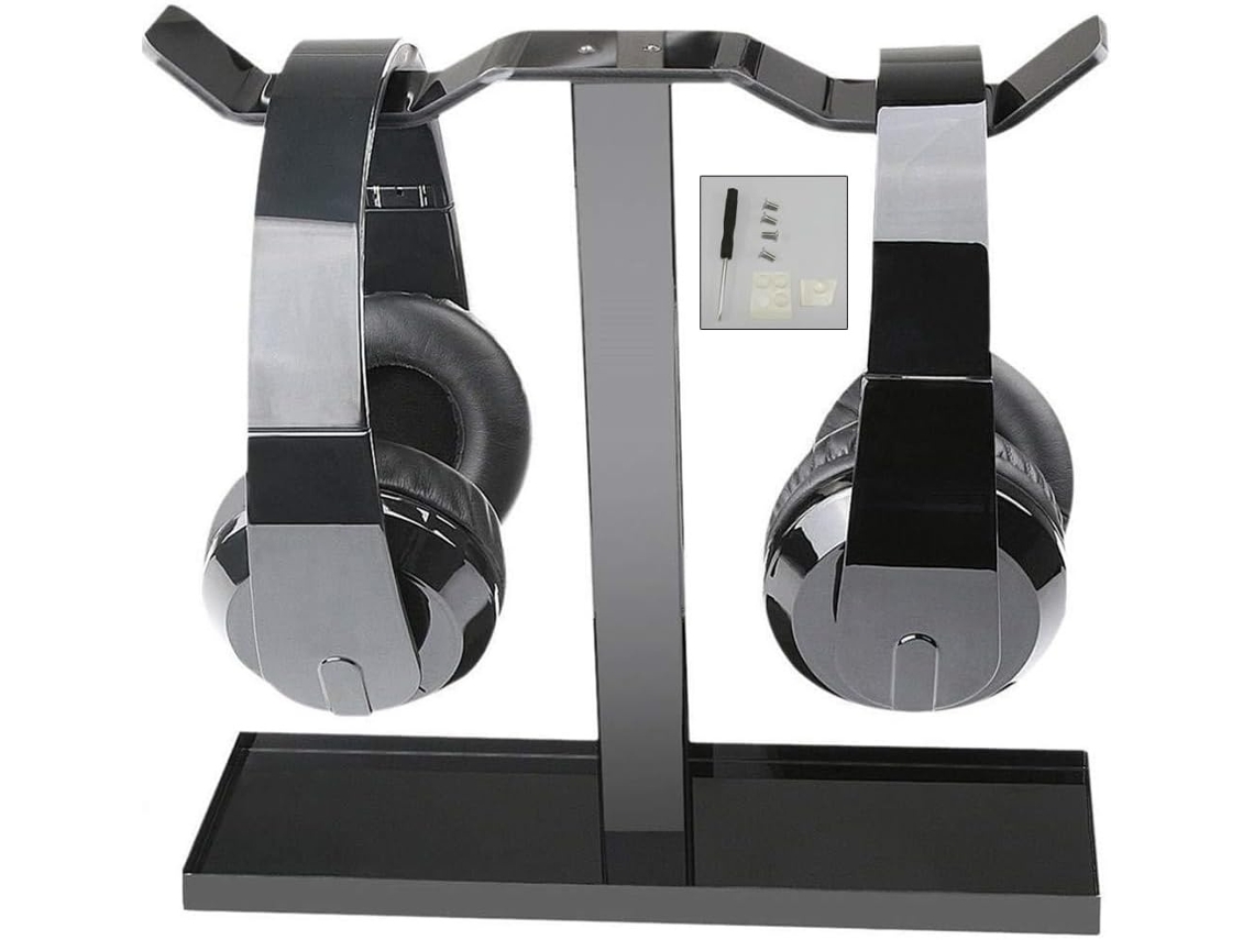 Lurelia Base De Apoio Para Headset, Organizador Limpo De Secretária, Antiderrapante, Abs, 9cm