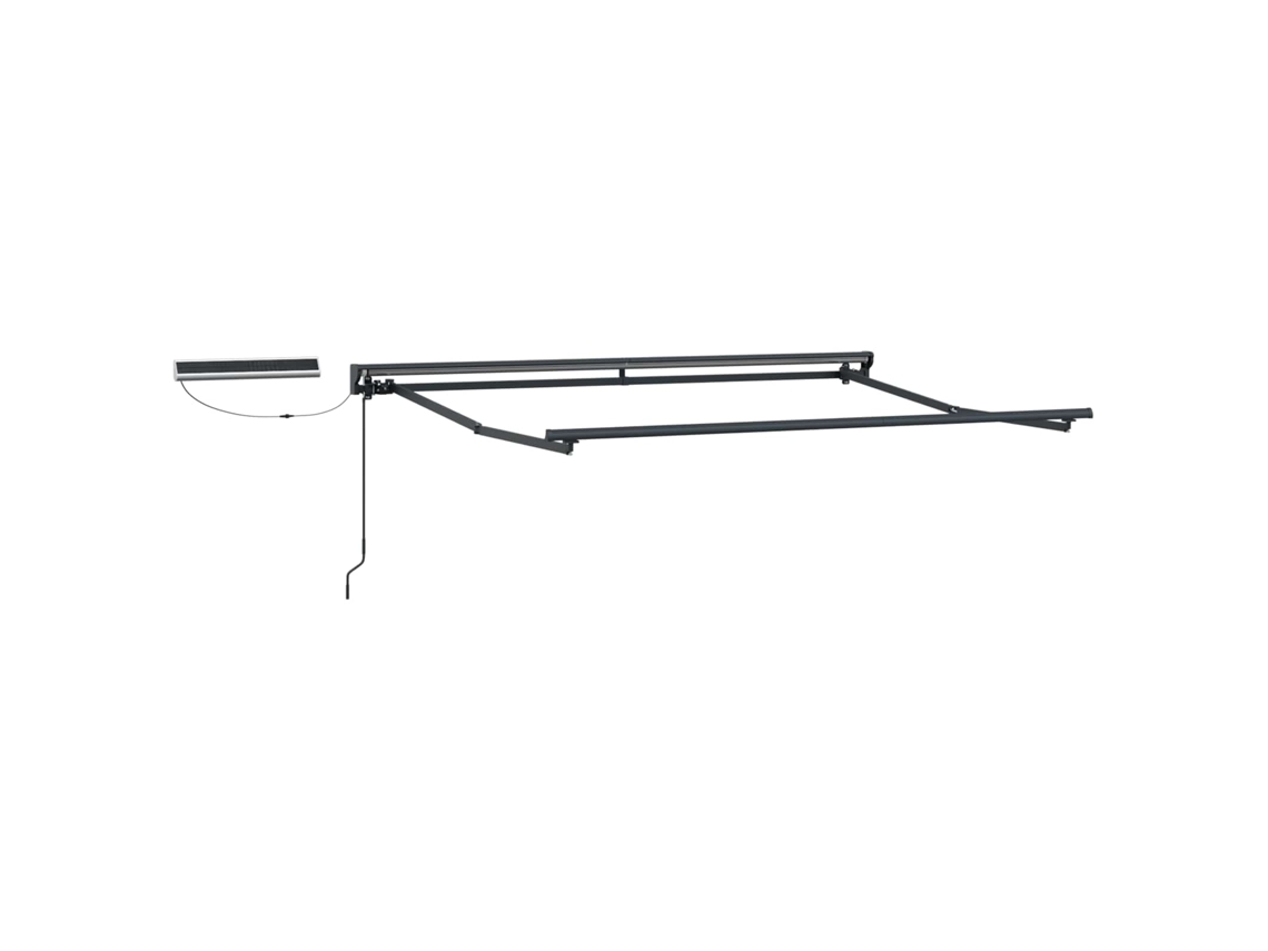 Conjunto 1 Toldo Retrátil Elétrico Vidaxl Antracite Alumínio (3,5 X 2,5 M)