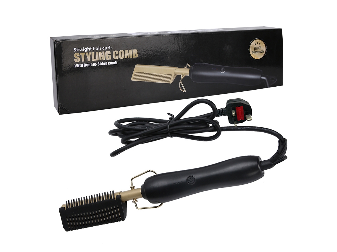 Pente De Alisamento De Cabelo E Barba Elétrico Bifuncional Para Uso Úmido E Seco Multifuncional 35w 220°c