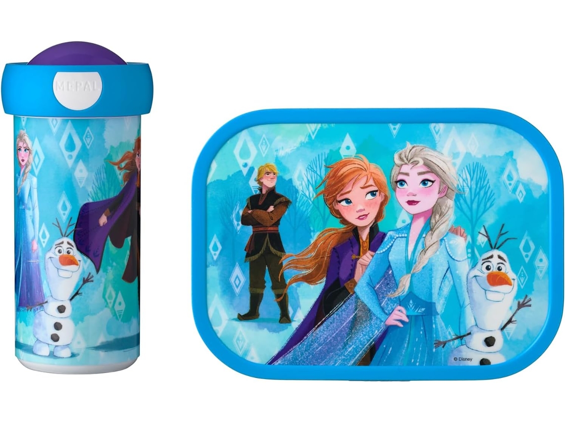 Kit De Almoço Para O Campus Frozen Ii Gokoco (copo Com Tampa Lancheira)