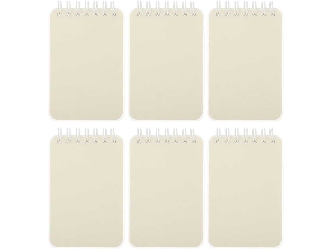 Conjunto De 6 Cadernos De Desenho Artístico A7 Com Espiral, Pequenos Páginas Em Branco, Tamanho Portátil Para