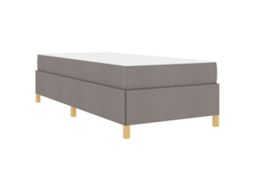 Conjunto 1 Estrutura Da Cama Vidaxl Castanho-acinzentado Tecido (90 X 190 Cm)