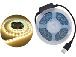 Fita De Led 5v Alimentada Por Usb, Luz Branca Quente, À Prova Dágua, Com Sensor De Movimento, Para Gokoco