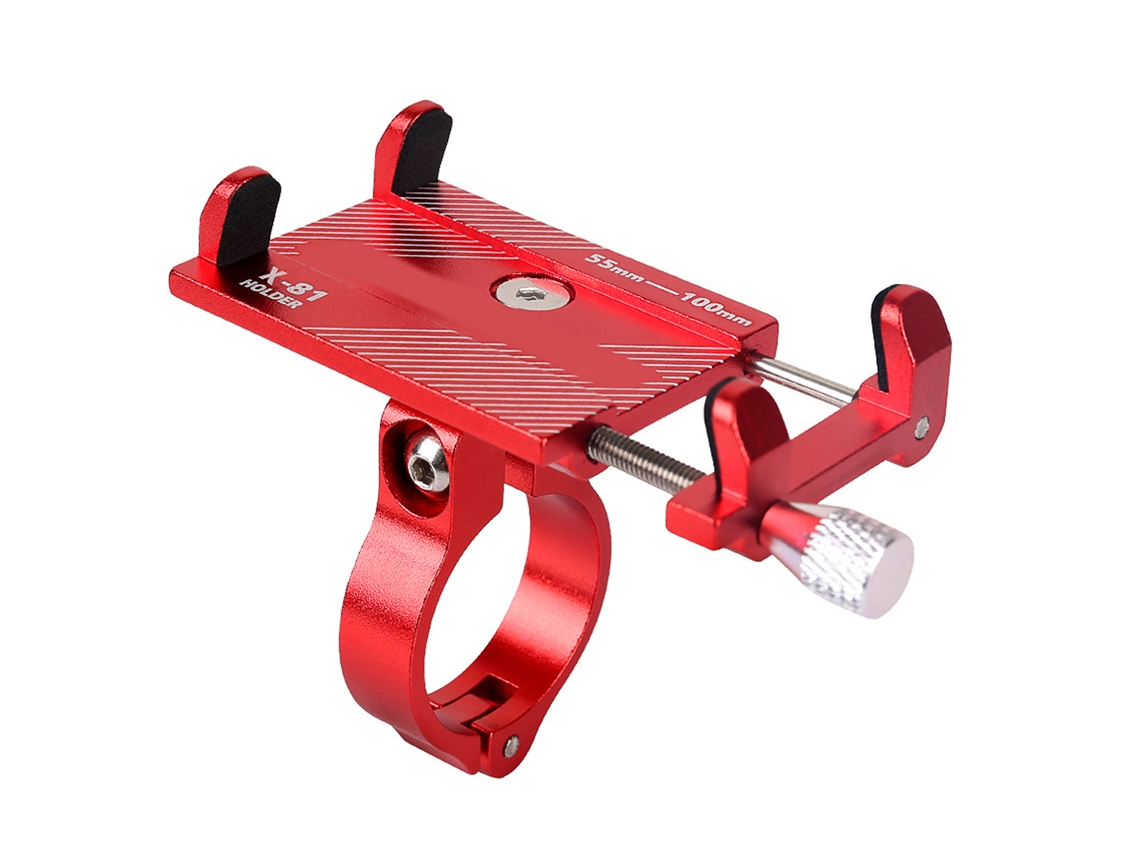 Suporte De Telefone Para Bicicleta E Moto Em Alumínio Ajustável Para Celulares De 3.0 A 6.8 Polegadas Com Base Para Guidão Scooter